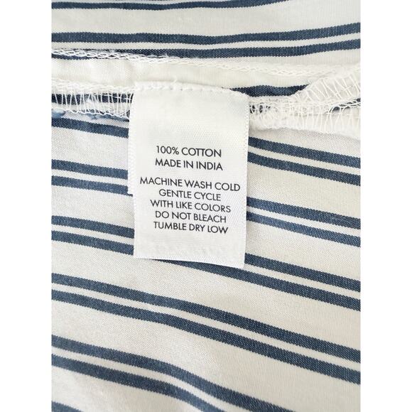 LAKE Pajamas Cotton Striped Set Women’s XL Blue White Classic Poplin - Picture 9 of 10
